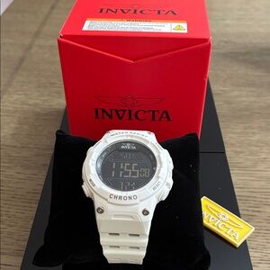 Invicta White Racing Burnout Digital Men’s Watch 52mm